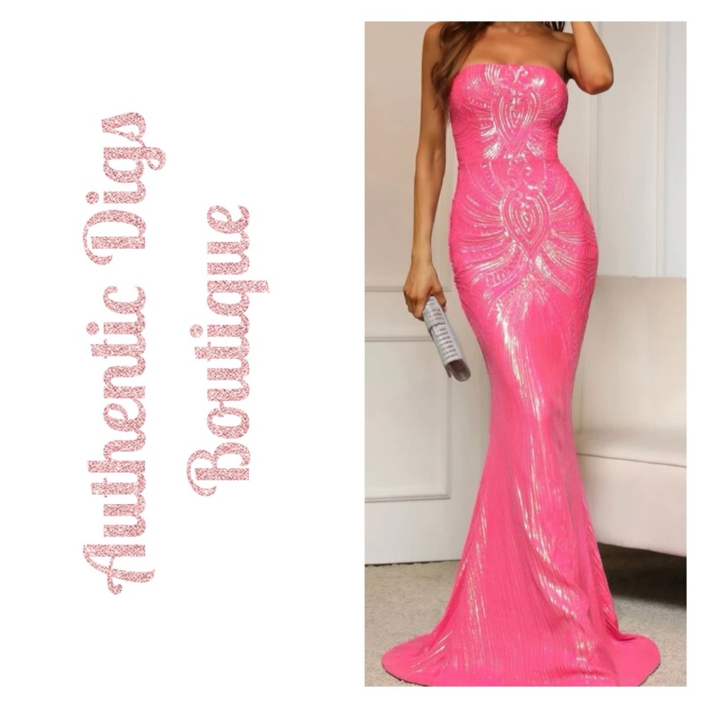 Gorgeous Hot pink prom dress